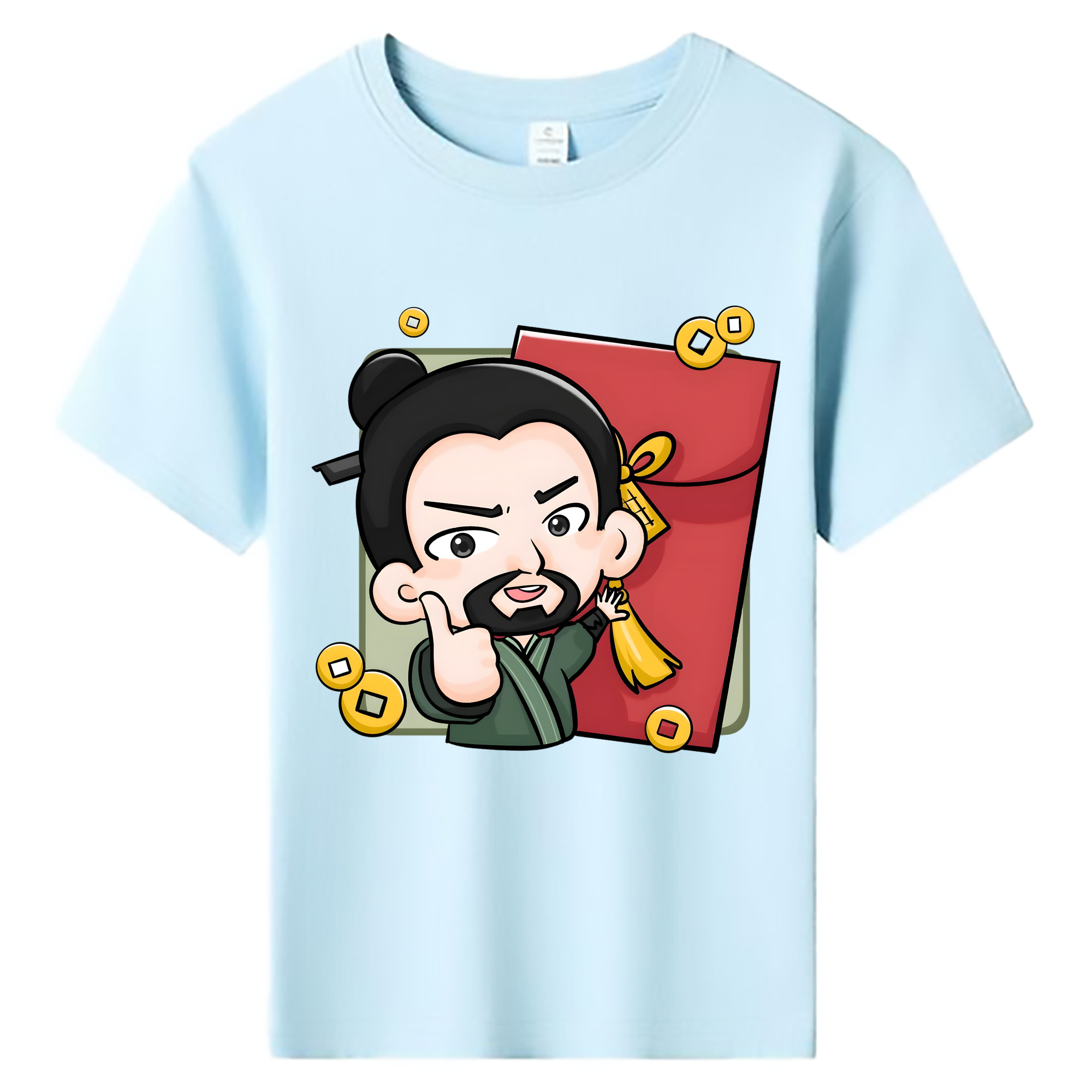 （画像用） Ne Zha 2 ナタ 魔童の大暴れ 綿100％キッズTシャツ（フロントプリント）